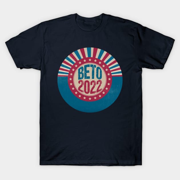 Beto 2022 Cool Grunge American Flag Election T-Shirt by epiclovedesigns